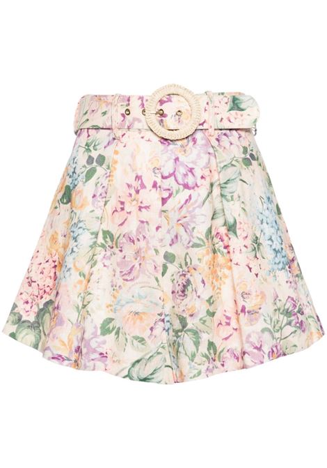 Multicolor Halliday floral-print shorts Zimmermann - women