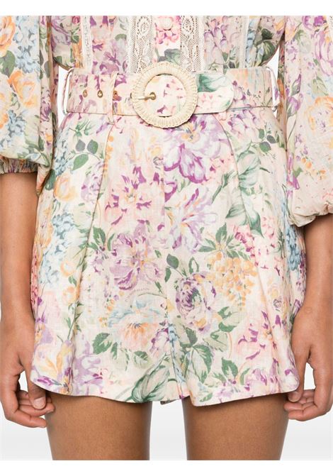 Multicolor Halliday floral-print shorts Zimmermann - women ZIMMERMANN | 9936ASS241MWF