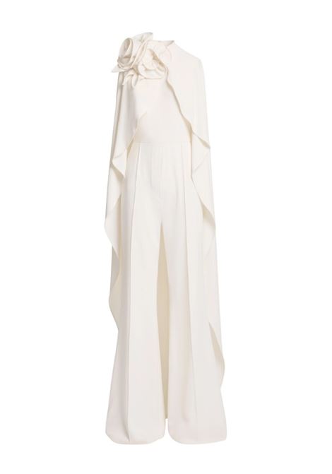 Ecru flower embellished jumpsuit Elie Saab - women