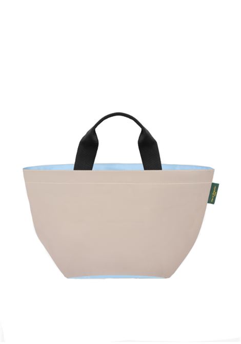 Beige and light blue two-tone sac cabas bag Herv? chapelier- unisex