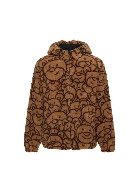 Giacca con stampa bears con cappuccio in marrone Inbetweeners - unisex