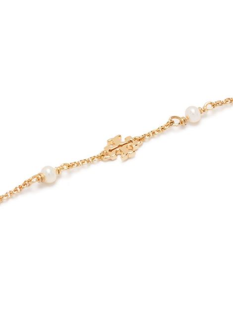 Gold logo-charm pearl bracelet - women TORY BURCH | 136788137