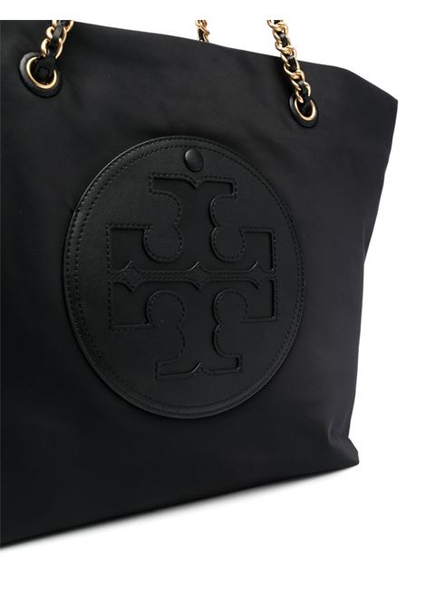 Black Ella logo-patch shoulder bag - women  TORY BURCH | 152313001