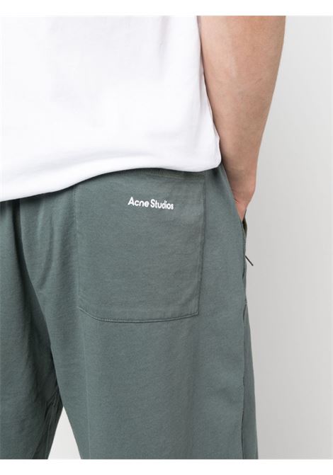Green knee-length track shorts - men ACNE STUDIOS | BE0089CA3