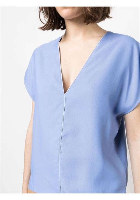 Blue v-neck top - women  FORTE FORTE | 100435023
