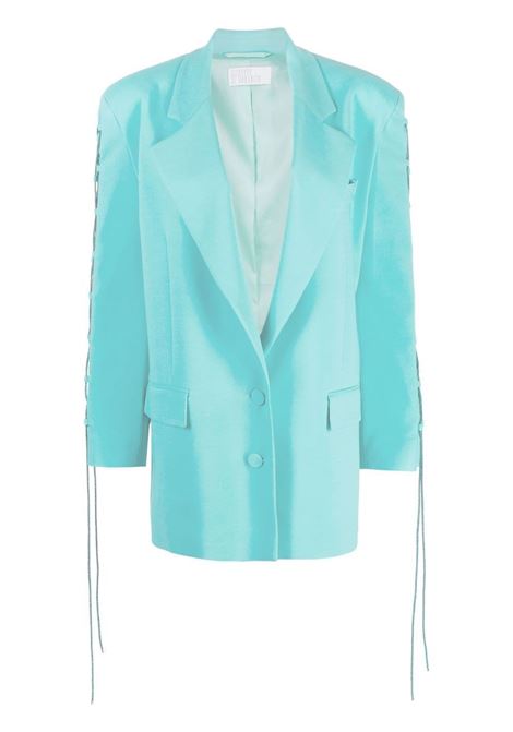 Blue  lace-detail single-breasted blazer dress - women GIUSEPPE DI MORABITO | PS23070JA22455