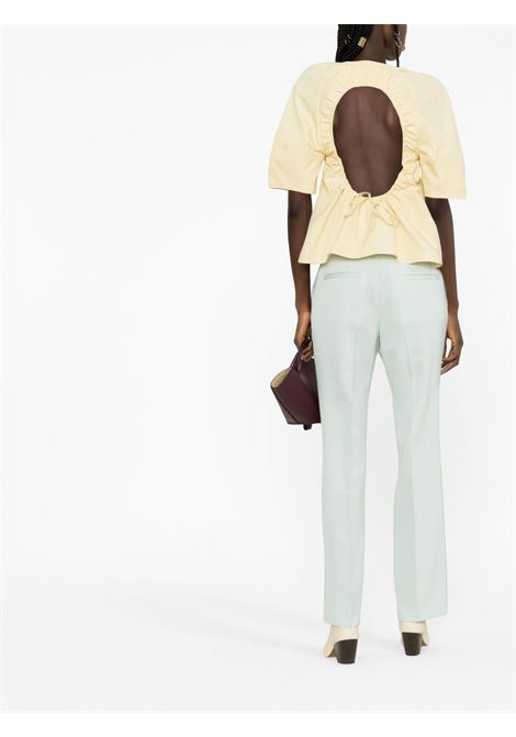 Light blue pressed-crease tailored trousers - women  JIL SANDER | J01KA0102J40021449