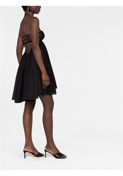 Black hilma flared dress - women NENSI DOJAKA | NDSS23DR119BLK