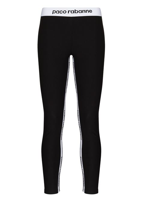 Black logo-print leggings - women RABANNE | 19EJPA001VI0071P001