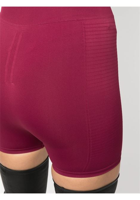 Fuchsia pink ribbed fitted shorts - women RICK OWENS | RO01C5651KSP23
