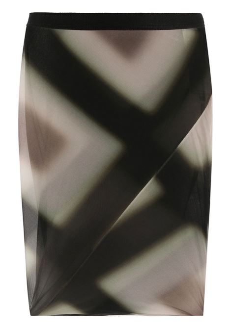 Black patterned midi skirt - women RICK OWENS | RP01C5337BZP209P2
