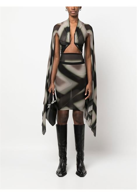 Black patterned midi skirt - women RICK OWENS | RP01C5337BZP209P2