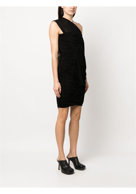 Black draped one-shoulder dress - women RICK OWENS | RP01C5565BZ09