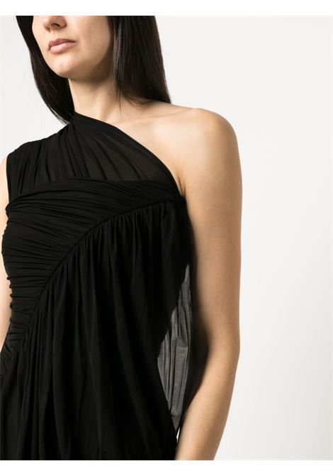 Black draped one-shoulder dress - women RICK OWENS | RP01C5565BZ09