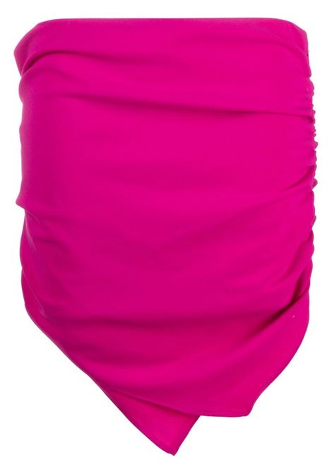 Minigonna Hatty asimmetrica con ruches in fucsia - donna THE ATTICO | 232WCS121E057419