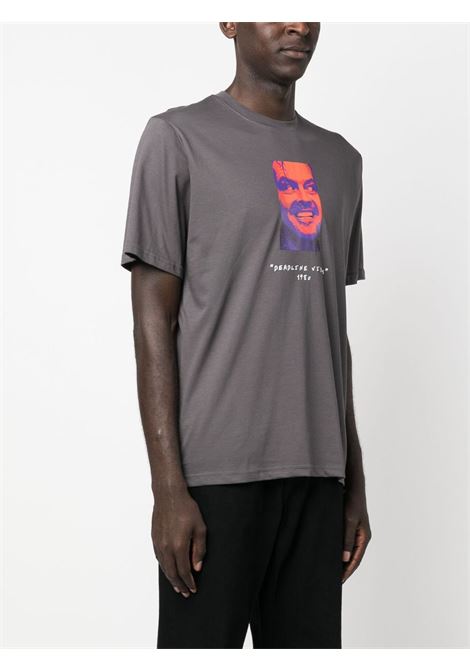 T-shirt con stampa grafica in grigio - unisex THROWBACK | DVTDEADLINEANTRACITE