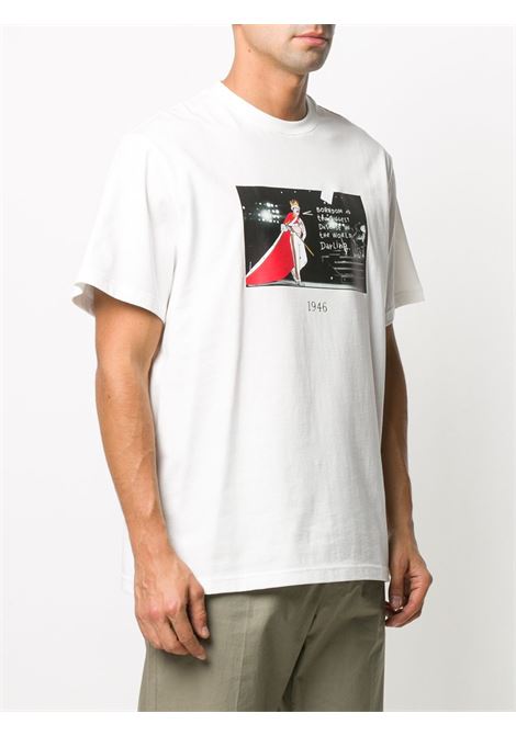 T-shirt con stampa grafica in bianco - uomo THROWBACK | TBTFREDDIEWHT