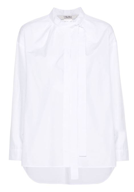 Camicia con pieghe in bianco di 'S MAXMARA - donna