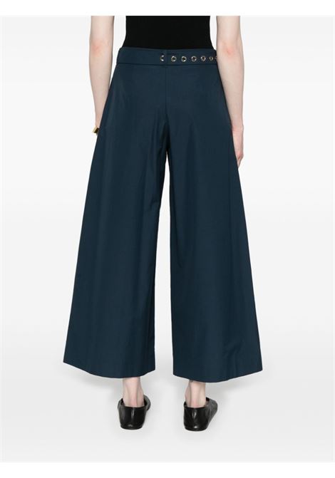 Blue wide-leg poplin trousers - women 'S MAXMARA | 2419131013600042