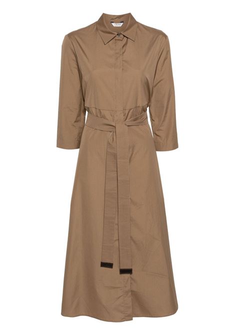 Beige olimpia belted dress - women