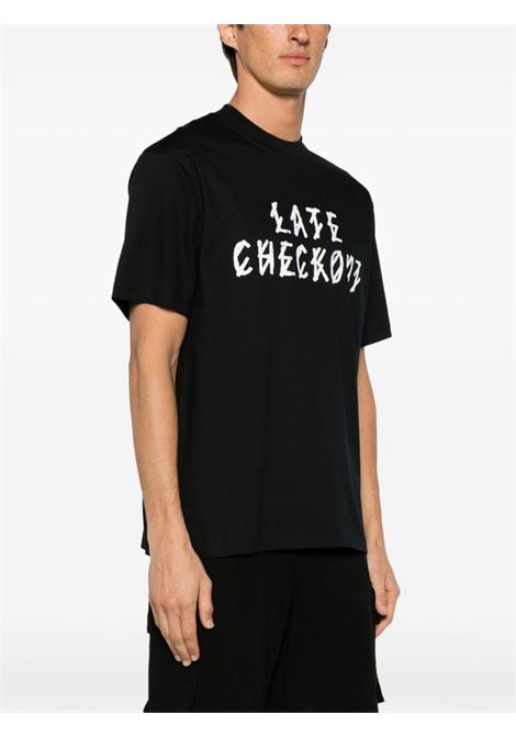 Black Late Checkout graphic-print T-shirt 44 Label Group - men 44 LABEL GROUP | B0030376FA141P410