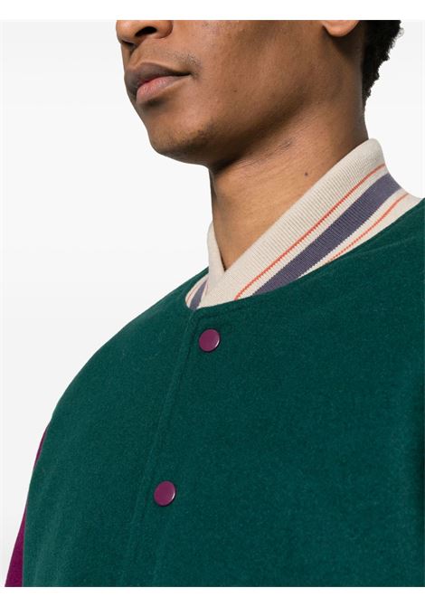 Green and purple colour-block felted jacket - unisex ACNE STUDIOS FACE | C90162DJJ