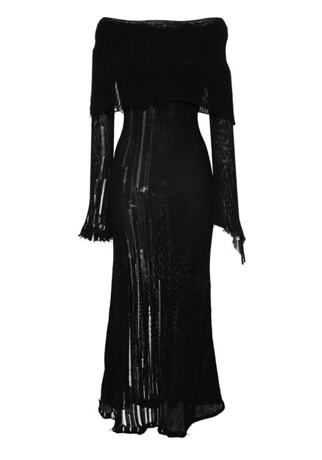 Black distressed maxi dress - women ACNE STUDIOS | A20684AHB
