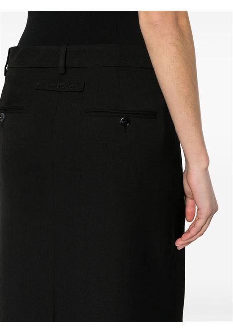 Black flared midi skirt - women ACNE STUDIOS | AF0420900