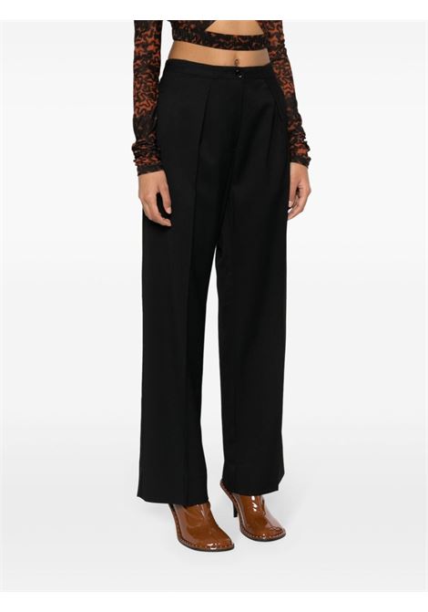 Black wide-leg tailored trousers - women ACNE STUDIOS | AK0770900