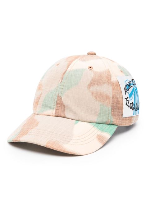 Cappello con stampa camouflage in verde e arancione - unisex ACNE STUDIOS | C40335AH8