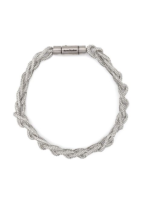 Silver crystal cord chocker necklace Acne Studios - unisex ACNE STUDIOS | C50415DNK
