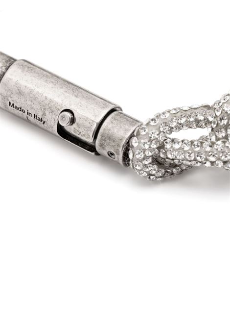 Silver crystal-embellished cord bracelet - unisex ACNE STUDIOS | C50416DNK
