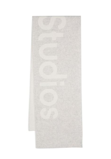 Sciarpa con logo jacquard in grigio - unisex ACNE STUDIOS | CA0154DLZ