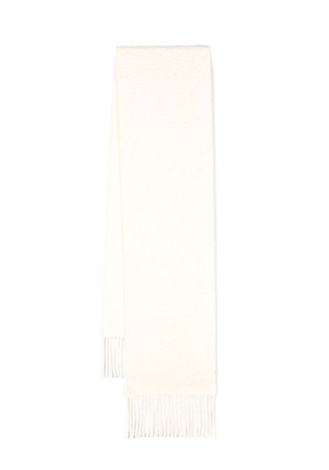 Sciarpa con frange con patch logo in bianco - unisex ACNE STUDIOS | CA0283AEI