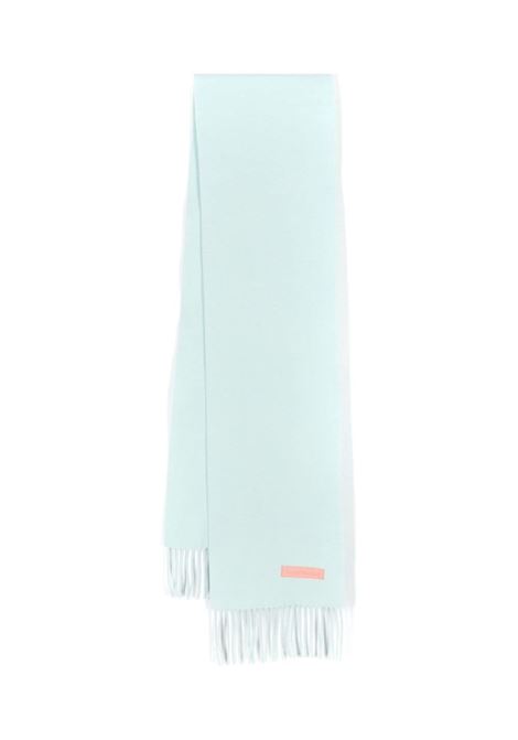 Green logo-patch fringed scarf - unisex ACNE STUDIOS | CA0308AB9