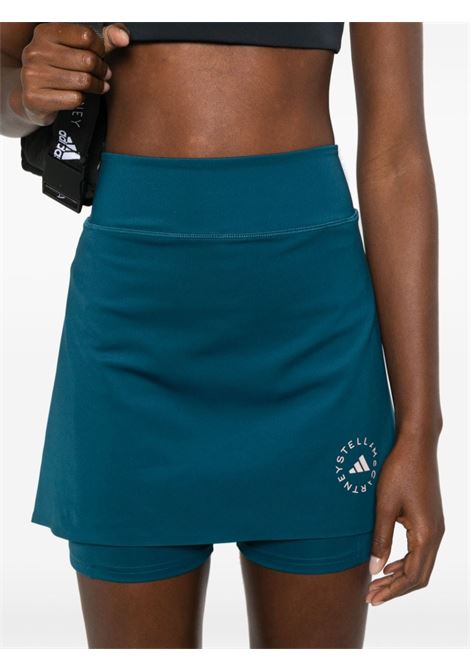 Shorts con stampa logo in blu - donna ADIDAS BY STELLA MC CARTNEY | IN3643BL