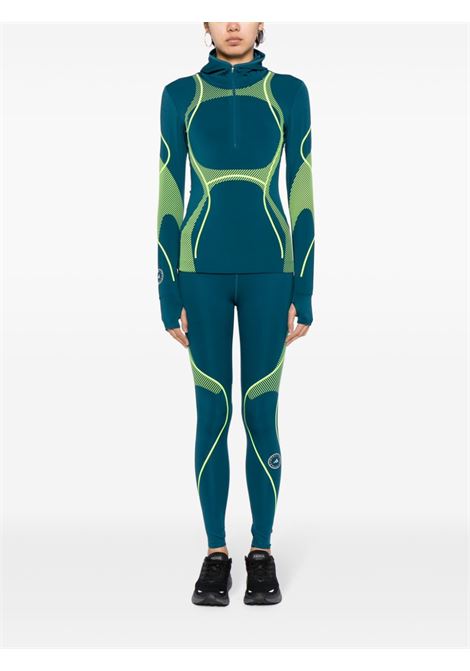 Green and blue TruePace running leggings - women ADIDAS BY STELLA MC CARTNEY | IT5784BL