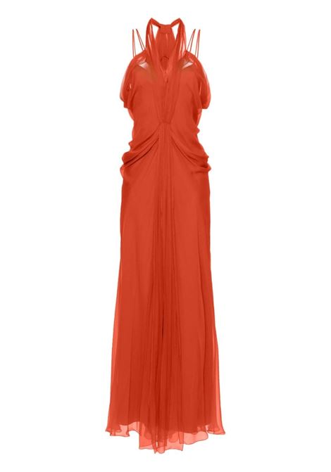 Red ruched maxi dress - women ALBERTA FERRETTI | A041316140074