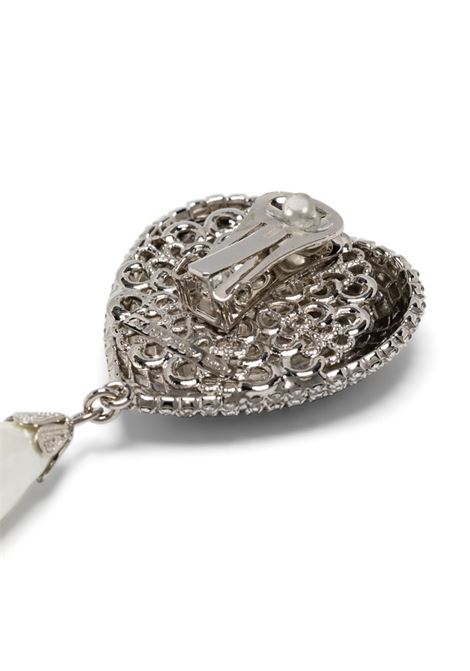 Silver heart-motif clip-on earrings ? women  ALESSANDRA RICH | FABA3087J00340001