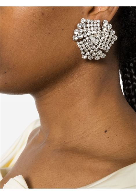 Silver crystal-embellished clip-on earrings - women ALESSANDRA RICH | FABA3089J00020001