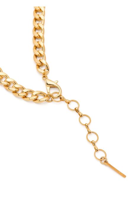 Gold faux-pearl curb-chain necklace - women ALESSANDRA RICH | FABA3109J03020002