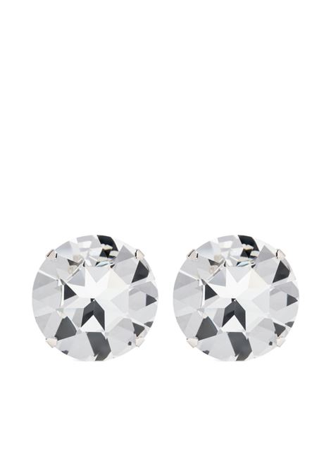 Silver round-cut crystal earrings - women ALESSANDRA RICH | FABA3147J00040001