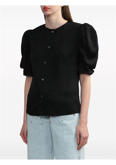 Camicia con maniche a sbuffo in nero - donna ALESSANDRA RICH | FABX3616F42020900