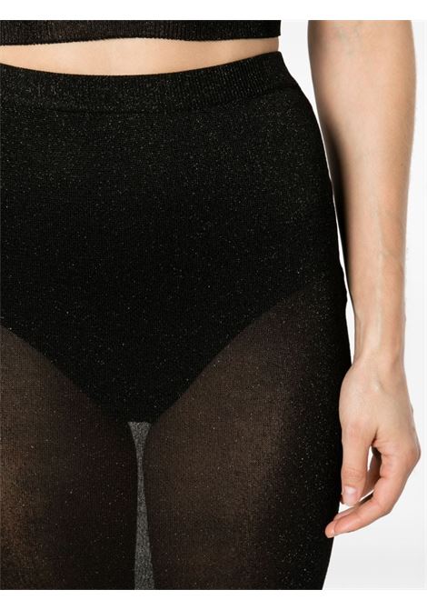 Black lurex ruched midi skirt - women ALESSANDRA RICH | FABX3672K42602500