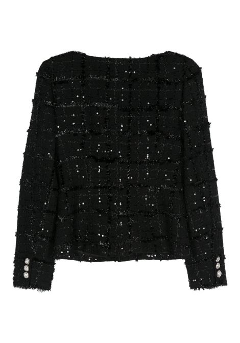 Black sequin-embellished tweed blazer Alessandra Rich - women ALESSANDRA RICH | FABX3760F43250900