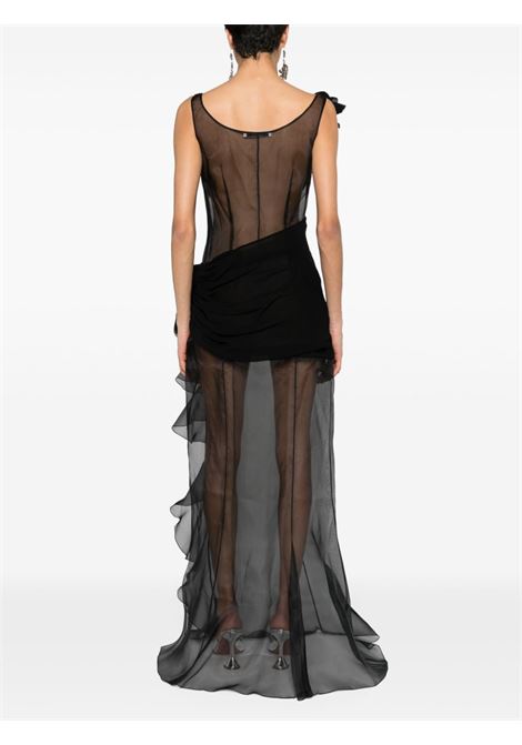 Black floral-appliqu? maxi dress - women ALESSANDRA RICH | FABX3769F43150900