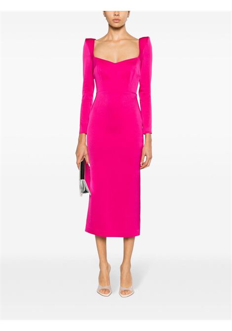 Pink long-sleeve maxi dress - women ALEX PERRY | D1191RE24PCH
