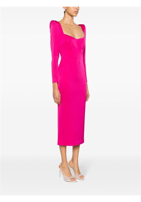 Pink long-sleeve maxi dress - women ALEX PERRY | D1191RE24PCH