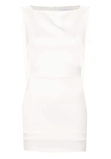 White draped mini dress - women