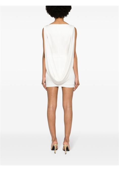 White draped mini dress - women ALEX PERRY | D1201RE24WHT